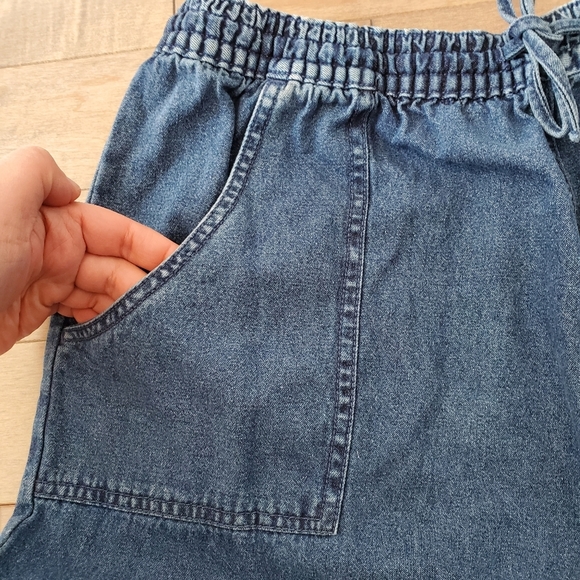 Vintage denim bermudas with flamingos 🦩 - Picture 7 of 10